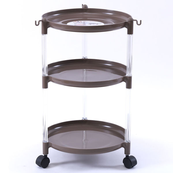 Imagen de Organizador de plástico, 3 estantes, con ruedas