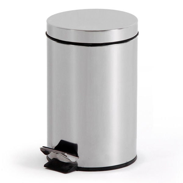 Imagen de Papelera de metal 5L con pedal, en caja