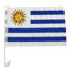 Imagen de Bandera con soporte para auto 30x45cm, URUGUAY