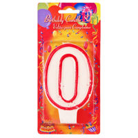 Imagen de Velita grande borde rojo Nº 0, en blister