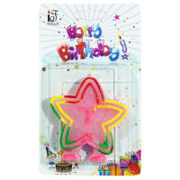 Imagen de Velita estrella N°7, en blister