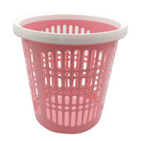 Imagen de Papelera de plástico calada, con aro para fijar bolsa, varios colores