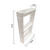 Imagen de Mueble estantería de plástico, 3 estantes, con ruedas, ideal para espacios finos