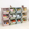 Imagen de Organizador cesto de plástico, con tapa, apilable, varios colores