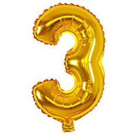 Imagen de Globo metalizado Nº3, en bolsa, plateado y dorado