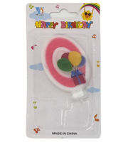 Imagen de Velita con globos Nº0, en blister