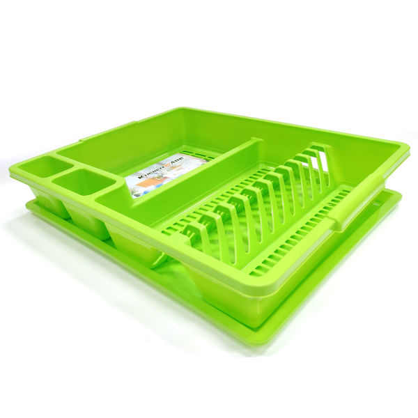 Imagen de Escurridor de platos, de plástico, con bandeja, varios colores