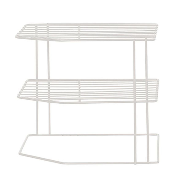 Imagen de Organizador de metal con revestimiento de plástico, 3 estantes, ideal para platos