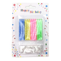 Imagen de Velitas de cumpleaños x12 en blister, CAJAx48