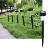 Imagen de Lámpara led pincho para jardín negro, recarga solar, CAJAx10