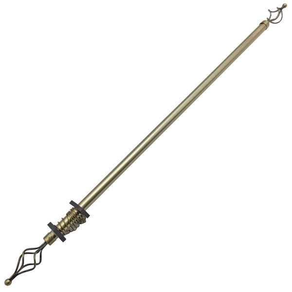 Imagen de Barrote extensible de hierro para cortina, con argollas, 1m a 2m, 3 colores en caja