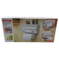 Imagen de Portarrollo x3, de plástico para amurar, papel film aluminio, en caja