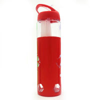 Imagen de Botella deportiva de plástico, con sorbito retráctil, 700ml, con porta hielo,varios colores