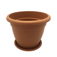 Imagen de Maceta de plástico redonda, 31cm, con plato