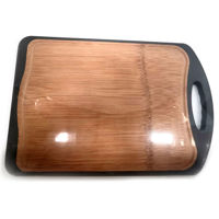 Imagen de Tabla para cocina doble faz  madera y fibra de trigo borde de silicona