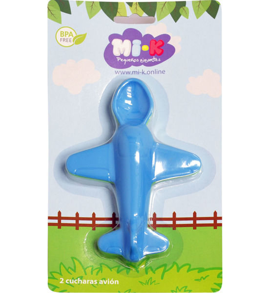 Imagen de Cubiertos para bebé de plástico x2, en blister, MI-K