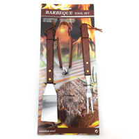 Imagen de Set para parrilla x3 mango largo de madera, en cartón