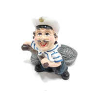 Imagen de Portabotella marinero de resina, en caja