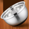 Imagen de Bowl de acero inoxidable 20cm con base antideslizante, con tapa de plástico