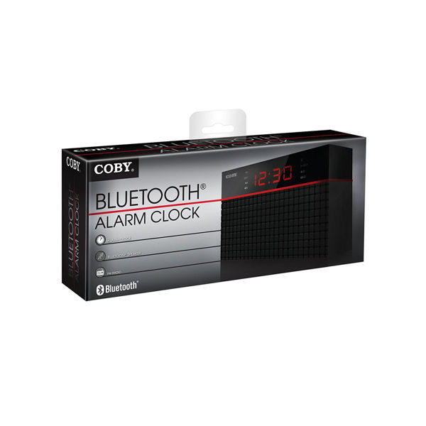 Imagen de Reloj despertador digital COBY, parlante con bluetooth, radio FM, 2AAA