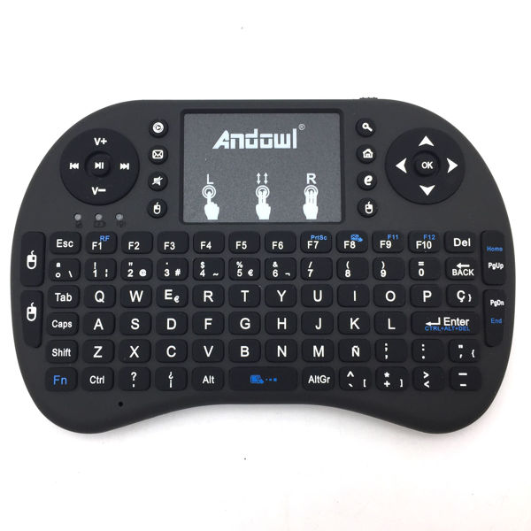 Imagen de Teclado inalámbrico mini, para SMART TV, TV box, con touchpad, en caja