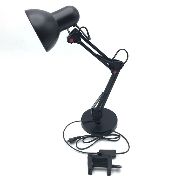 Imagen de Lámpara articulada de metal, con base y morsa, en caja, 2 colores