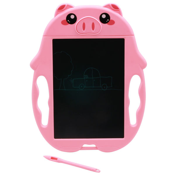 Imagen de Tablet LCD 8.5", con moldes para dibujar, varios colores, en caja