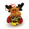 Imagen de Adorno navideño de tela con cascabel, varios diseños, PACK x12