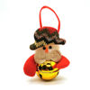 Imagen de Adorno navideño de tela con cascabel, varios diseños, PACK x12