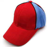 Imagen de Gorro de visera bicolor CELESTE Y ROJO