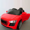 Imagen de Auto a batería ROJO, 6V con control remoto, con luces y sonido, auxiliar de auriculares, en caja