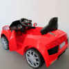 Imagen de Auto a batería ROJO, 6V con control remoto, con luces y sonido, auxiliar de auriculares, en caja