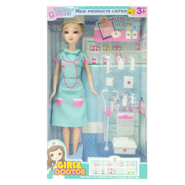 Imagen de Muñeca enfermera, con accesorios en caja