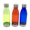 Imagen de Botella deportiva de plástico, base metal boca ancha, con correa, 650ml,  varios colores