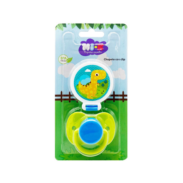 Imagen de Chupete con cinta, MI-K, en blister, 2 colores