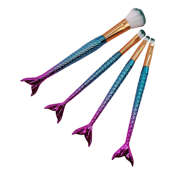 Imagen de Pincel de maquillaje x4, en bolsa varios colores
