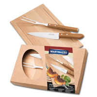 Imagen de Cubiertos para asado x2 con tabla de madera, en caja, UNIVERSAL MARTINAZZO