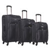 Imagen de Valijas Berlina x3 NEGRO, semi rígidas, ruedas omnidireccionales, 360, fuelle 5cm, manija telescópica escondida, tranca numérica, 2 bolsillos exteriores, correa para ajustar ropa, bolsillo interior con cierre, color negro