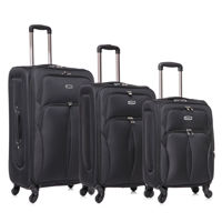 Imagen de Valijas Berlina x3 NEGRO, semi rígidas, ruedas omnidireccionales, 360, fuelle 5cm, manija telescópica escondida, tranca numérica, 2 bolsillos exteriores, correa para ajustar ropa, bolsillo interior con cierre, color negro