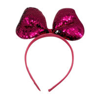 Imagen de Tiara de plástico con moña de lentejuelas, varios colores