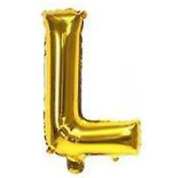 Imagen de Globo metalizado 32" letra L DORADO