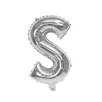Imagen de Globo metalizado 16" letra S PLATEADO