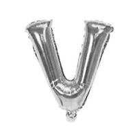 Imagen de Globo metalizado 16" letra V PLATEADO