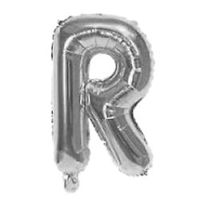 Imagen de Globo metalizado 32" letra R PLATEADO