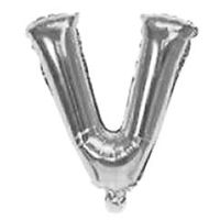 Imagen de Globo metalizado 32" letra V PLATEADO