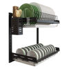 Imagen de Escurridor de platos de metal, 2 niveles  estantes para amurar a la pared, en caja
