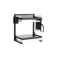 Imagen de Escurridor de platos de metal, 2 niveles  estantes para amurar a la pared, en caja