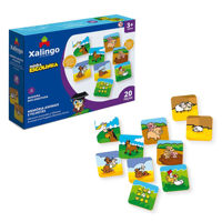 Imagen de Juego de mesa, memoria, animales con sus crías, 20 piezas de madera, XALINGO, en caja