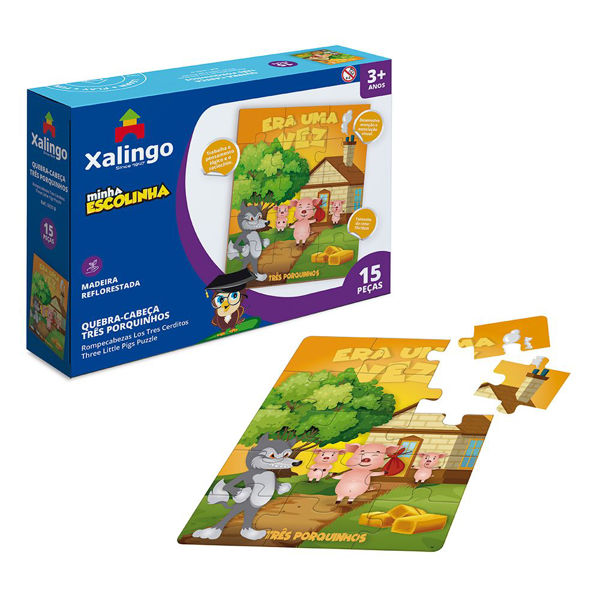 Imagen de Puzzle de madera, 15 piezas, XALINGO, en caja