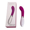 Imagen de Vibrador consolador de silicona a pilas 2AAA, eje curvo 12cm 10 velocidades en caja XXOO 2 colores